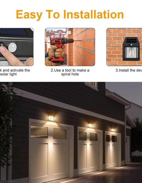 Load image into Gallery viewer, LED Solar Wall Light Outdoor, Wireless Dusk to Dawn Porch Light Unit, Solar Wall Light with 3 Modes and Motion Sensor, Entrance
