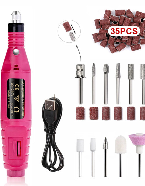 Load image into Gallery viewer, Nail Sander Set Electric Nail Drill Machine Grinding Equipment Milling Cutter For Manicure Pedicure Strong Polishing Tools
