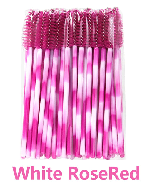 Load image into Gallery viewer, ANNAFRIS 50Pcs  Disposable Eyelash  Brush Soft Head Crystal Eyebrow Brush Lash Extension Brush  Mascara Wand Makeup Tool
