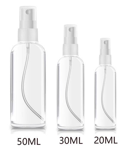 Refillable Bottles Empty Spray Bottle Transparent Plastic Perfume Bottles Mini Cosmetic Spray Bottle Atomizer 20/30/50 ML