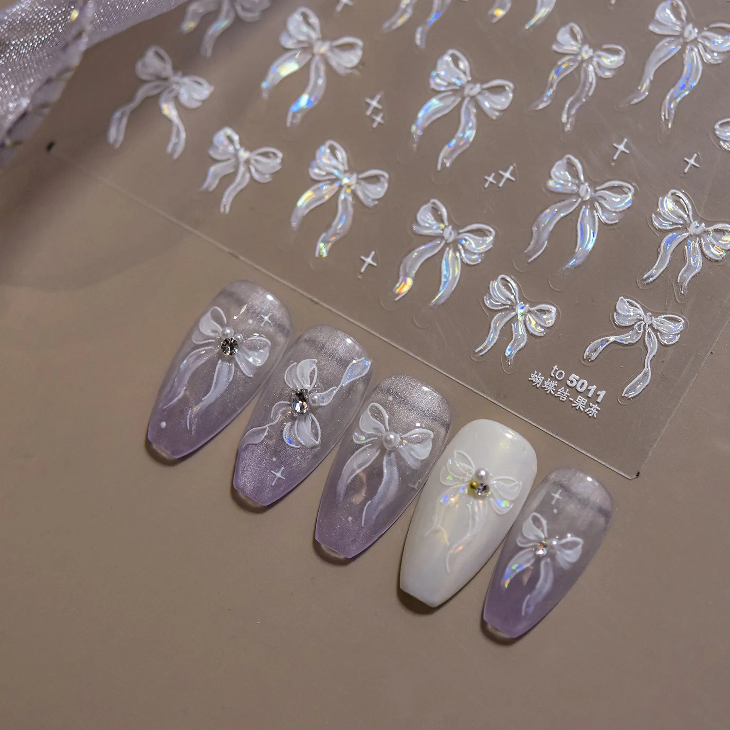 1pcs Cute A bag of Starfish Nail Charm Stickers 3D Jelly Ocean Fish Bubble Adhesive Nail Sticker DIY Summer Nail Art Decorations