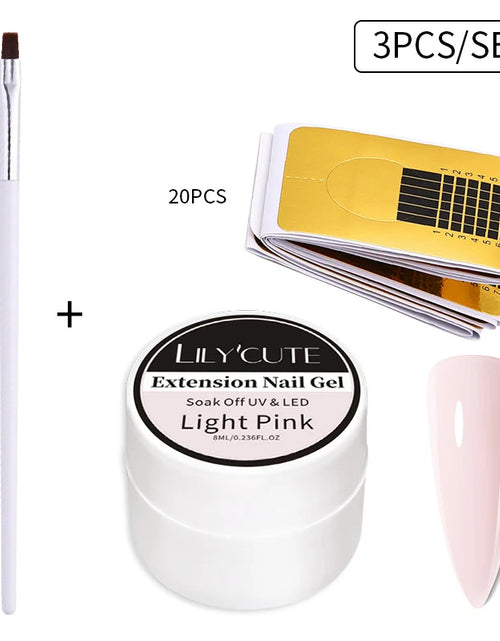 Load image into Gallery viewer, LILYCUTE 6 IN 1 Extension Gel Nail Polish Acrylic Construct Hard Gel Soak Off Self Leveling Reinforcement Gel For Nail HEMA FREE
