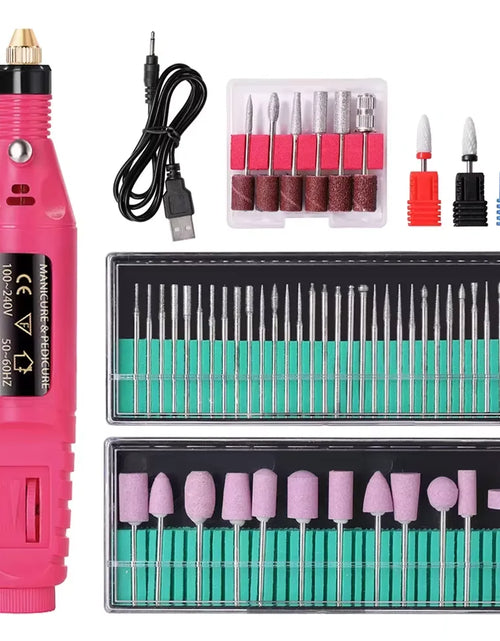 Load image into Gallery viewer, LULAA Electric Nail Drill Machine Set Pedicure Grinding Equipment Mill For Manicure  Professional Strong Nail Polishing Tool
