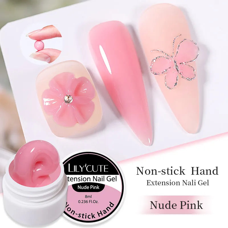 LILYCUTE 6 IN 1 Extension Gel Nail Polish Acrylic Construct Hard Gel Soak Off Self Leveling Reinforcement Gel For Nail HEMA FREE