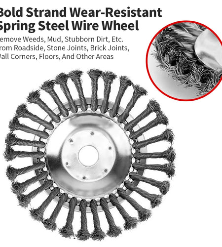 Lawn Mower Weeding Disc 8 Inch Wire Weeding Wheel Garden Tool Lawn Mower Accessories Twisted Wire Disc Type Wire Wheel