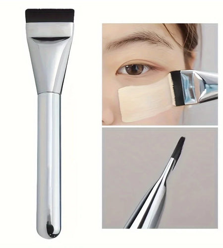 1/2Pc Multi-Use Foundation Ultra-Fine, Hypoallergenic Nylon Bristle Oval Foundation Brush - Perfect for Face Contouring