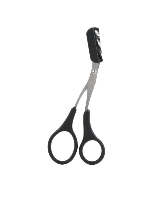 Load image into Gallery viewer, Karsyngirl 1Pcs Safe Eyebrow Trimmer Stainless Steel Eyebrow Scissors with Comb Hair Removal Shaver Eyebrows Shaping Makeup Tool
