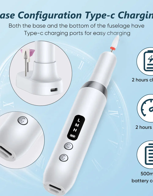 Load image into Gallery viewer, Electric Nail Polisher Drill Bits Professional Nails Grinding Polishing Dead Skin Removal Art Sanding File Pen Manicure Machine
