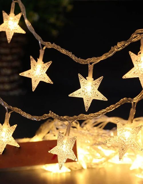 Load image into Gallery viewer, 1.5m/3m/6m/10m LED Star String Lights Christmas Garland Battery USB Powered Wedding Party Curtain String Fairy Lamps For Home
