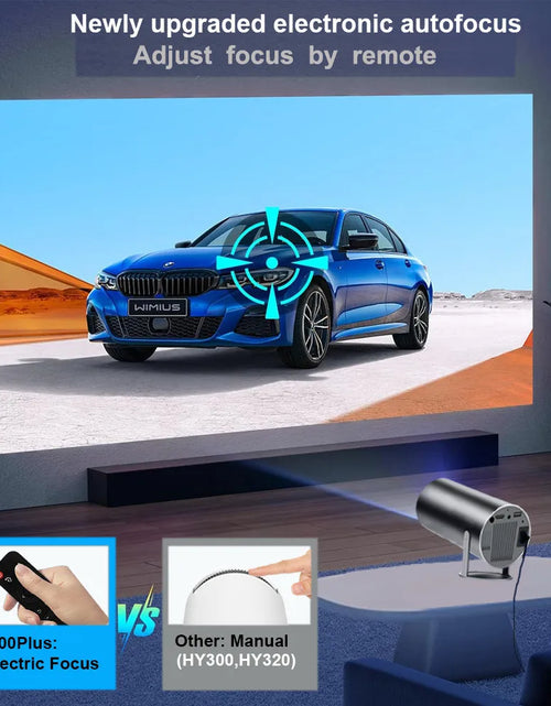 Load image into Gallery viewer, DITONG HY300 Plus HD Projector portatil 4K 1280x720P Android  LED Video Home Theater Cinema Phone mini Proyector Movie HY300 pro
