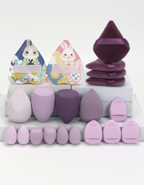 Load image into Gallery viewer, 20 Pcs Pink Makeup Sponge and Makeup Puff Set Suitable for Face Cream and Powder Concealer Powder Makeup Machine
