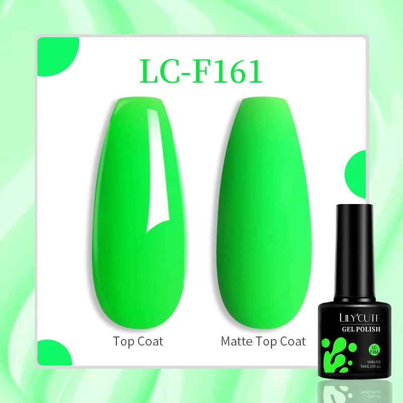 LILYCUTE 7ML Glitter Gel Nail Polish Sparkling Semi Permanent UV Gel Colorful Shinning Gel Varnish Nail Art Soak Off UV LED Gel
