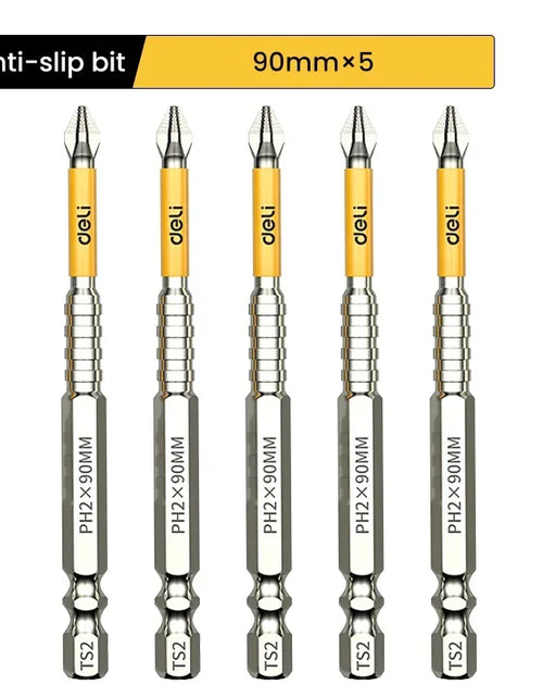 Load image into Gallery viewer, 5PCS Upgraded High Hardness And Strong Magnetic Bit 25/50/65/70/90/150mm Non-slip Cross High Hardness Electric Hand Drill Screw
