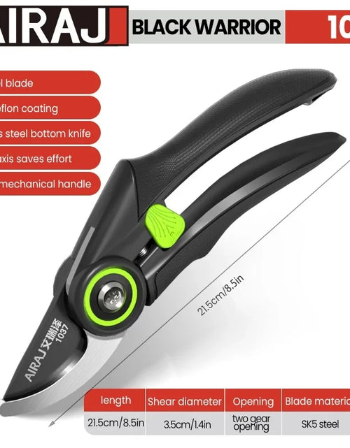 Load image into Gallery viewer, AIRAJ Pruning Shear Garden Tools Labor Saving Scissors Gardening Plant Sharp Branch Pruners Protection Hand Durable
