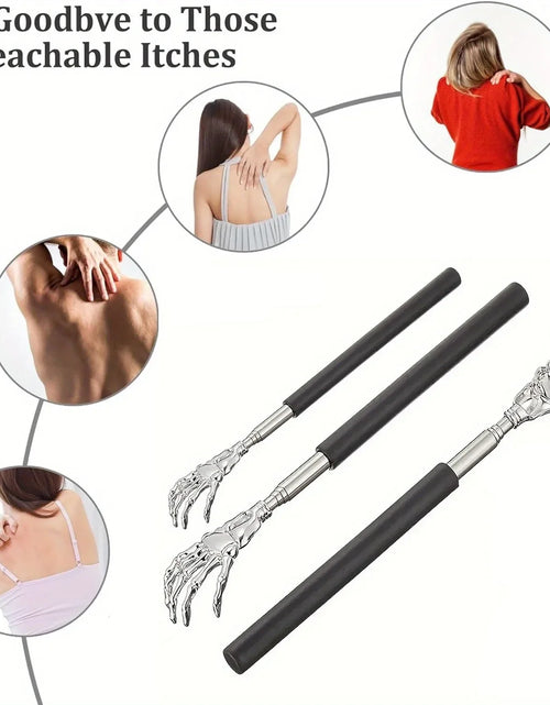Load image into Gallery viewer, Portable Stainless Steel Telescopic Back Scratcher Extendable Scratcher Back Massager Tool For Blood Circulation Relax Health
