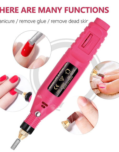 Load image into Gallery viewer, LULAA Electric Nail Drill Machine Set Pedicure Grinding Equipment Mill For Manicure  Professional Strong Nail Polishing Tool
