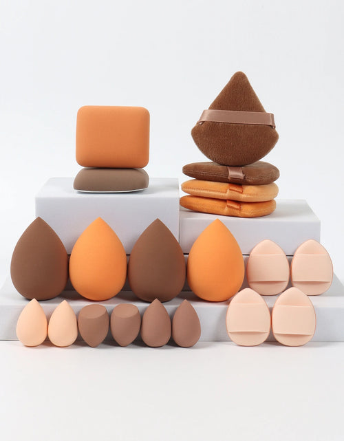 Load image into Gallery viewer, 20 Pcs Pink Makeup Sponge and Makeup Puff Set Suitable for Face Cream and Powder Concealer Powder Makeup Machine
