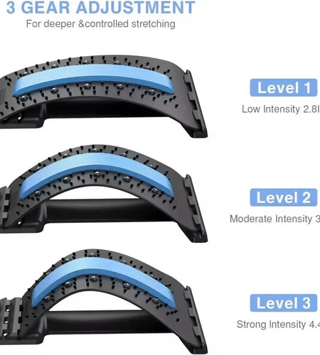 Blue Magic Stretch Back Massager Fitness Lumbar Support Relaxation Tool Stretcher for Spine Pain Relief Massageador Equipment