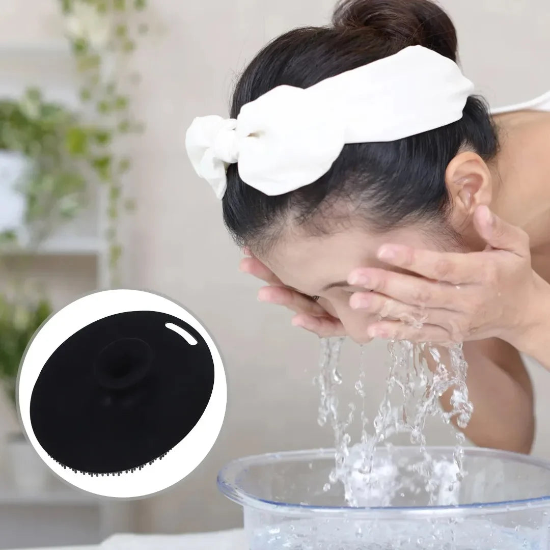 Soft Silicone Exfoliating Brush Cleanser Manual Body Cleansing Body Care Scrubber Shower Gentle Massage Silicone Face Bath Brush