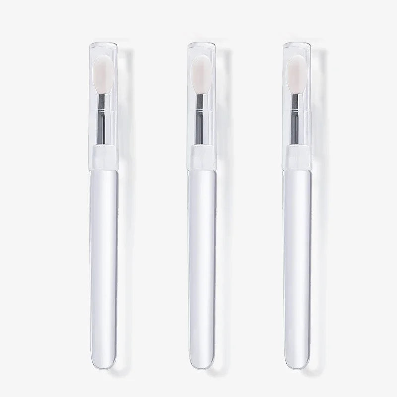 1/3/10pcs Portable Silicone Lip Brush with Cover Soft Multifunction Lip Balm Applicator Lipstick Lipgloss Makeup Brush Reusable