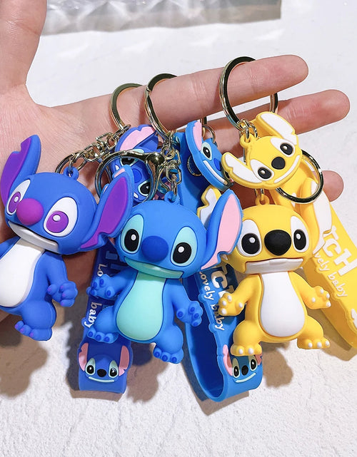 Load image into Gallery viewer, Lilo &amp; Stitch Toys Keychian Anime Stitch Pendant Keychain Sweet Pink Angel Keychians Women Car Keyring Girl Birthday Gift
