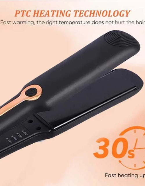 Load image into Gallery viewer, Tinsol 2-in-1 Hair Straightener Curling Iron Ceramic Plate Negative Ion Wide Plate Temperature Adjustable Hair Straightener
