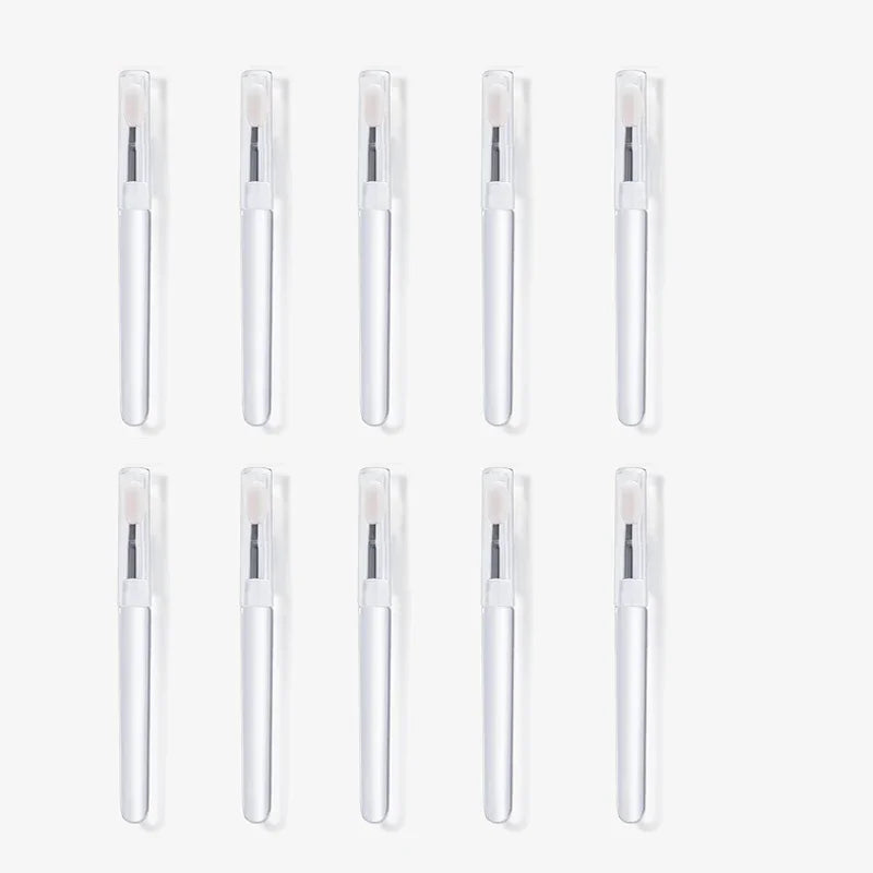 1/3/10pcs Portable Silicone Lip Brush with Cover Soft Multifunction Lip Balm Applicator Lipstick Lipgloss Makeup Brush Reusable