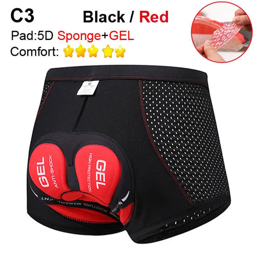 Load image into Gallery viewer, NEWBOLER Cycling Shorts Breathable Mesh Cycling Underwear 5D Gel Pad Shockproof MTB Bike Shorts Man Shorts
