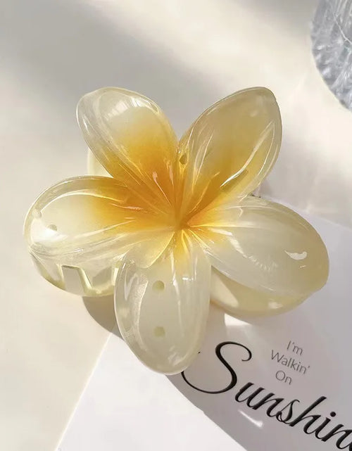 Load image into Gallery viewer, Six colors Gradient Flower Hair Styling Accessories Set Beach Style Hairpins Flower Claw Clips Hawaiian Style
