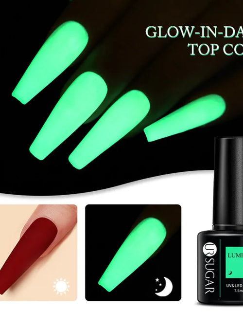 Load image into Gallery viewer, UR SUGAR 7.5ML Blue Black Red Glitter Sequin Color Gel Nail Polish Semi-permanent Varnish For Nail Art Manicure Soak Off UV Gel
