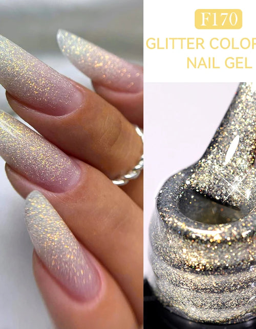 Load image into Gallery viewer, LILYCUTE 7ML Glitter Gel Nail Polish Sparkling Semi Permanent UV Gel Colorful Shinning Gel Varnish Nail Art Soak Off UV LED Gel
