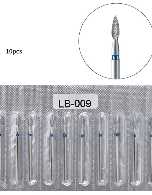 Load image into Gallery viewer, 10Pcs Diamond Milling Cutter For Manicure Electric Nail Drill Bits Accessory Pedicure Machine Nail File Gel Remover Tool
