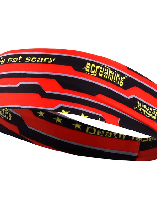 Load image into Gallery viewer, Gothic Skull Headband Sweat Bandage Sport Head Hair Band Workout Tennis Fitness Jog Basketball Running Scary Sweatband Women Men

