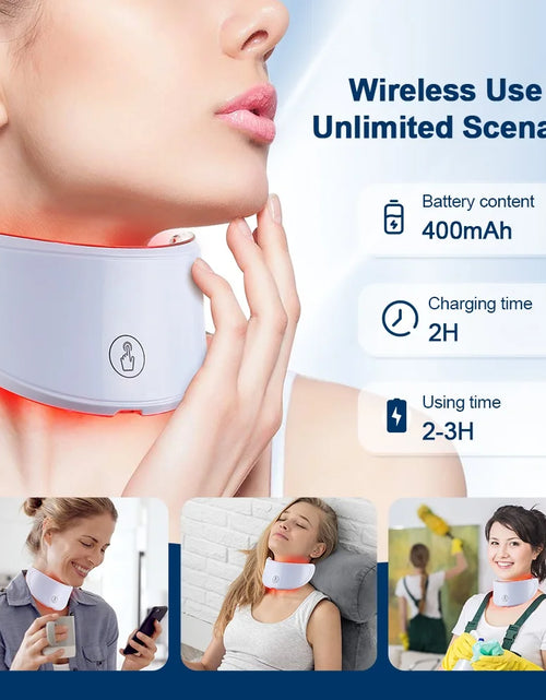 Load image into Gallery viewer, Neck LED Mask 7 Colors Photon Anti-Wrinkle Skin Brightening Neck Beauty Mask Skin Tightening Neck Wrinkle Remover Skin Care
