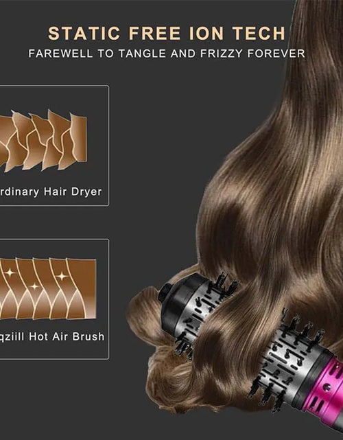 Load image into Gallery viewer, Multifunctional 3 In 1 Hot Air Brush Automatic Rotating Curler Round Rotating Rotating Hair Brush Hot Air Dryer Volumizer Styler
