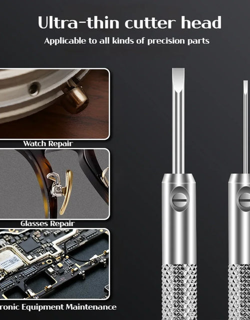 Load image into Gallery viewer, Precision watch repair screwdriver 0.8-1.6mm mini slotted screwdriver Precision instrument repair hand tool
