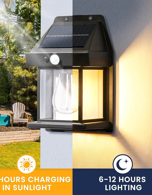 Load image into Gallery viewer, LED Solar Wall Light Outdoor, Wireless Dusk to Dawn Porch Light Unit, Solar Wall Light with 3 Modes and Motion Sensor, Entrance
