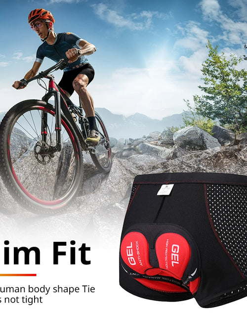 Load image into Gallery viewer, NEWBOLER Cycling Shorts Breathable Mesh Cycling Underwear 5D Gel Pad Shockproof MTB Bike Shorts Man Shorts
