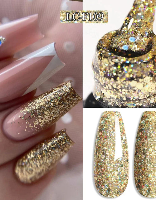 Load image into Gallery viewer, LILYCUTE 7ML Glitter Gel Nail Polish Sparkling Semi Permanent UV Gel Colorful Shinning Gel Varnish Nail Art Soak Off UV LED Gel
