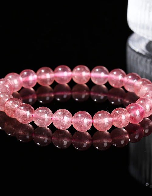 Load image into Gallery viewer, JD 5A Natural Brazil Strawberry Crystal Quartz Bead Bracelet Women Charm Purify the Soul Jewelry Reiki Healing Pulsera Yoga Gift
