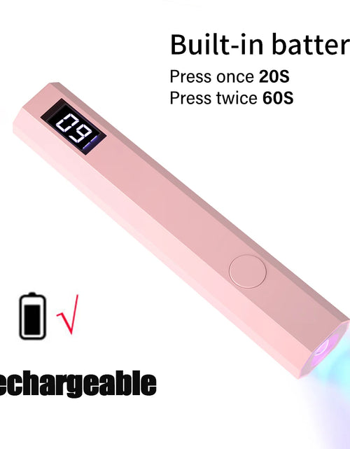 Load image into Gallery viewer, Timing Display Portable Handheld Mini Nail Lamp Family Quick Dry Flashlight Pen Chargeable Nail Dryer Machine Uv Led Nail Lamp
