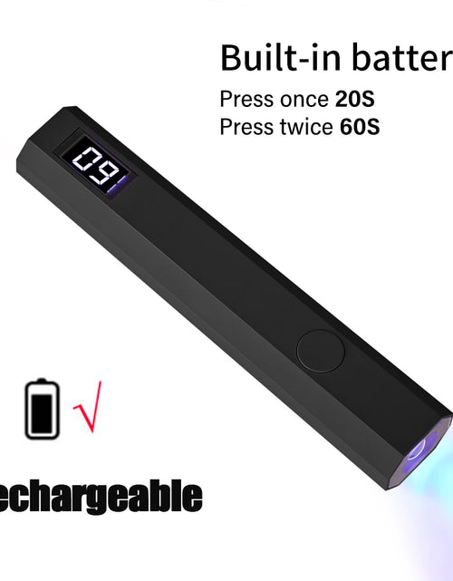 Load image into Gallery viewer, Timing Display Portable Handheld Mini Nail Lamp Family Quick Dry Flashlight Pen Chargeable Nail Dryer Machine Uv Led Nail Lamp
