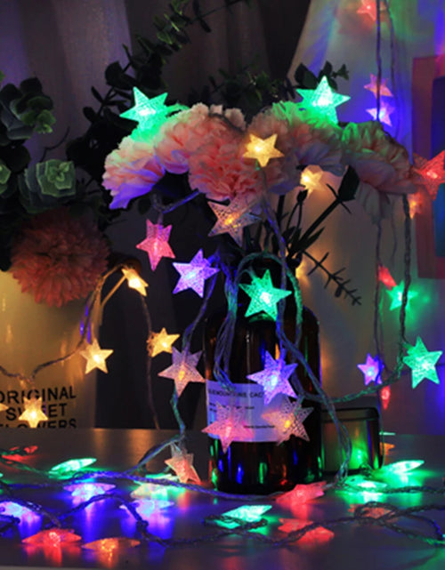 Load image into Gallery viewer, 1.5m/3m/6m/10m LED Star String Lights Christmas Garland Battery USB Powered Wedding Party Curtain String Fairy Lamps For Home
