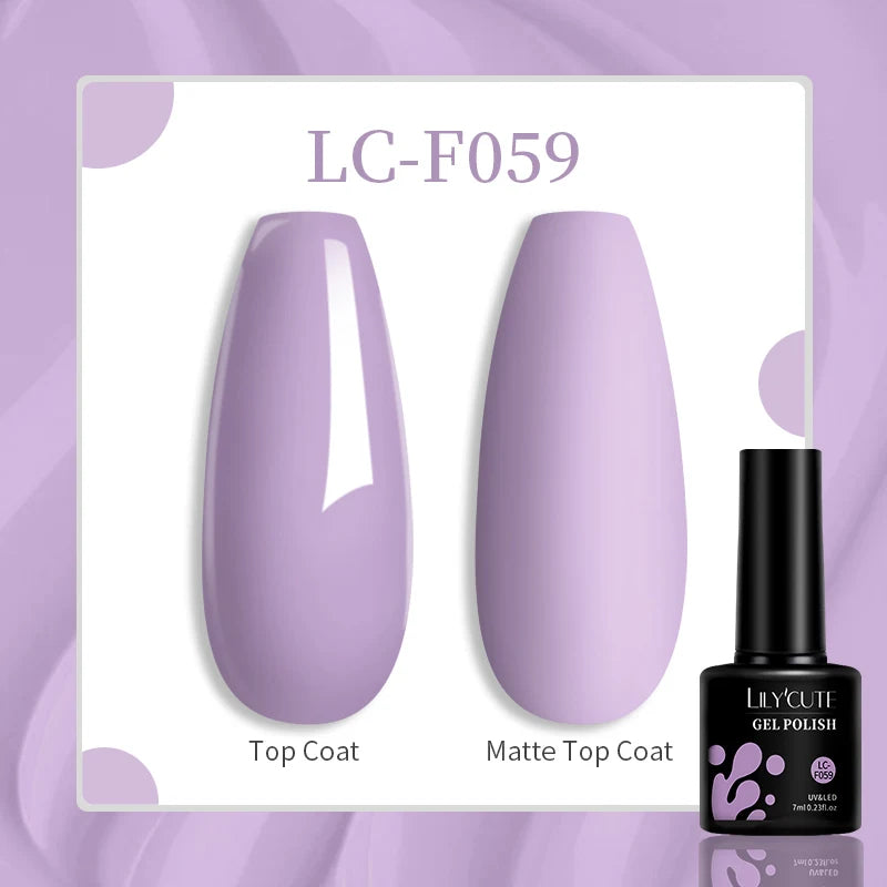 LILYCUTE 7ML Glitter Gel Nail Polish Sparkling Semi Permanent UV Gel Colorful Shinning Gel Varnish Nail Art Soak Off UV LED Gel