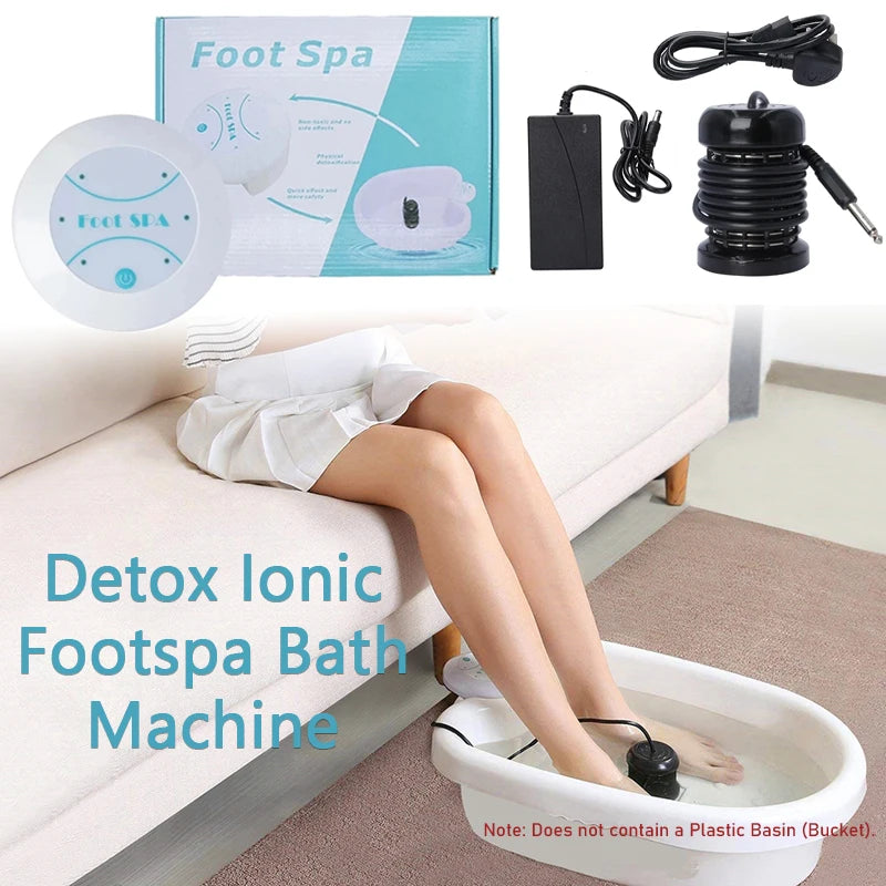 Detox Ionic Foot Spa Bath Machine vibration Whirlpool Care Arrays Aqua Healthy Therapy Deep Tissue Clean Foot Bath Spa Massager