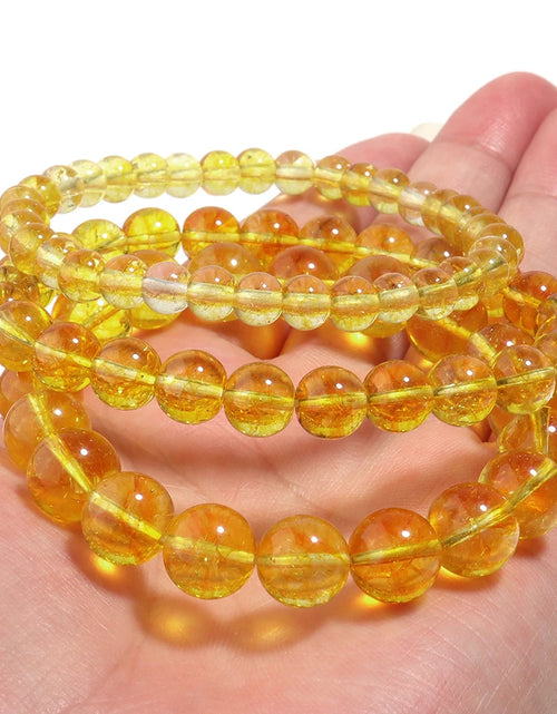 Load image into Gallery viewer, OAIITE Citrine Bracelet for Women Quartz Crystal Agate Jewelry Birthday Gift Yoga Meditation Stretch Wealth Bracelet for Men
