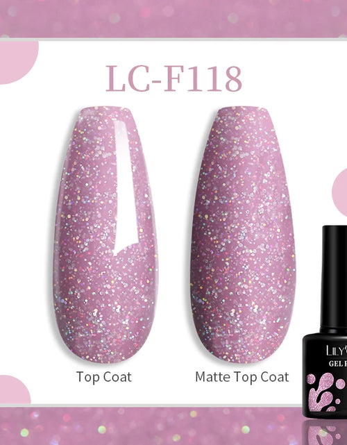 Load image into Gallery viewer, LILYCUTE 7ML Glitter Gel Nail Polish Sparkling Semi Permanent UV Gel Colorful Shinning Gel Varnish Nail Art Soak Off UV LED Gel
