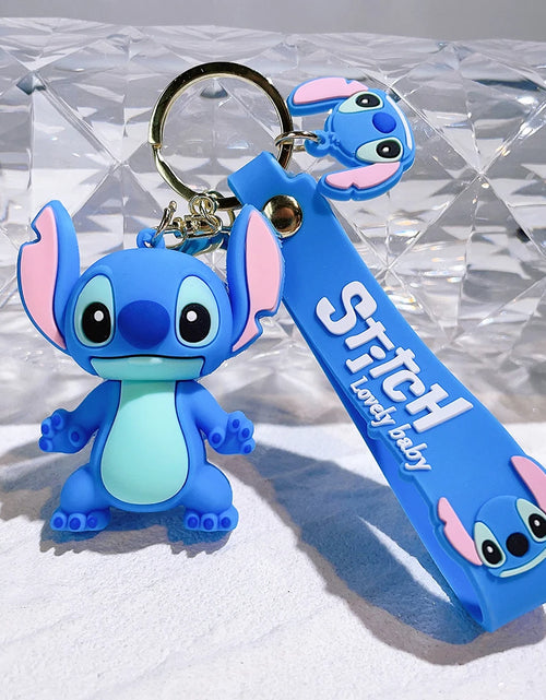 Load image into Gallery viewer, Lilo &amp; Stitch Toys Keychian Anime Stitch Pendant Keychain Sweet Pink Angel Keychians Women Car Keyring Girl Birthday Gift
