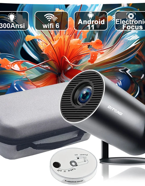 Load image into Gallery viewer, DITONG HY300 Plus HD Projector portatil 4K 1280x720P Android  LED Video Home Theater Cinema Phone mini Proyector Movie HY300 pro

