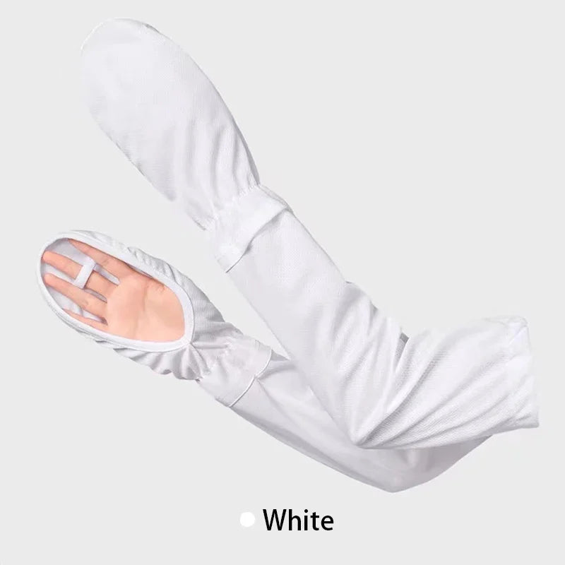 1 Pairs Anti-sunburn Sleeve Summer Uv Solar Arm Sleeves Women's Driving Sun Protection Long Sleeve Adjustable Cuffs